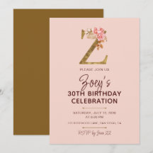 Gouden Letter Z Monogram Roze Rozen