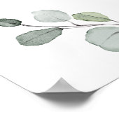 Gouden letters groen baby shower welkomstbord poster (Hoek)