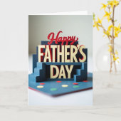 Gouden Letters Vaderdag kaart (Gele Bloem)