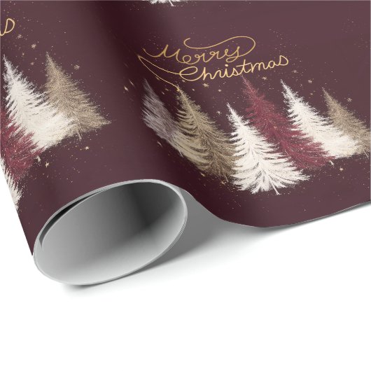 Gouden letters vrolijk kerstfeest cadeaupapier (Rol Hoek)