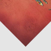 Gouden levensboom met rode edelstenen tissuepapier (Detail)