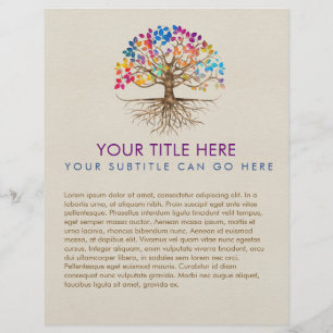 Gouden Levensboom - Yggdrasil - Kleurrijke Bladere Flyer