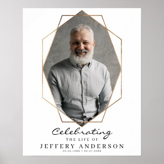 Gouden Levensviering Funeral Welcome Bord Poster (Voorkant)