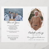 Gouden Levensviering Uitvaart Vouwprogramma Flyer (Voorkant)