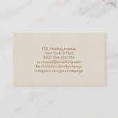 Gouden Levenszaad in lotus Visitekaartje (Achterkant)