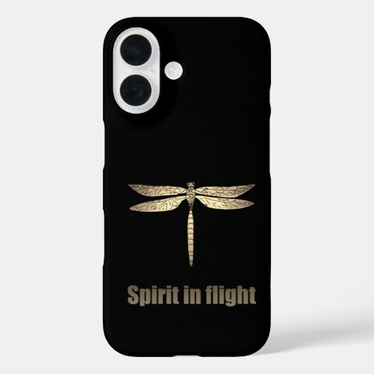 Gouden libel in de vlucht illustratie Case-Mate iPhone case (Achterkant)