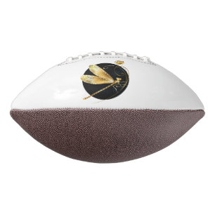 Gouden libel in zwarte cirkel american football