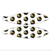 Gouden libel in zwarte cirkel basketbal (Panelen)