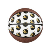 Gouden libel in zwarte cirkel basketbal (Voorkant)