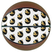 Gouden libel in zwarte cirkel basketbal (Voorkant)