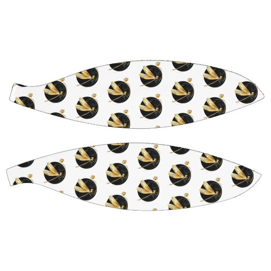 Gouden libel in zwarte cirkel basketbal (Panelen)