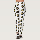 Gouden libel in zwarte cirkel leggings (Achterkant)