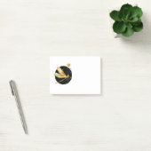 Gouden libel in zwarte cirkel post-it® notes (Kantoor)