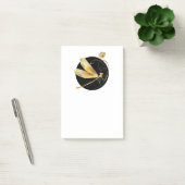 Gouden libel in zwarte cirkel post-it® notes (Kantoor)