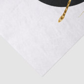 Gouden libel in zwarte cirkel tissuepapier (Detail)