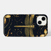 Gouden libel iPhone hoesje (Achterkant horizontaal)