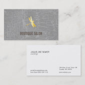 Gouden Libel / Marmergrijze Visitekaartje (Voorkant / Achterkant)