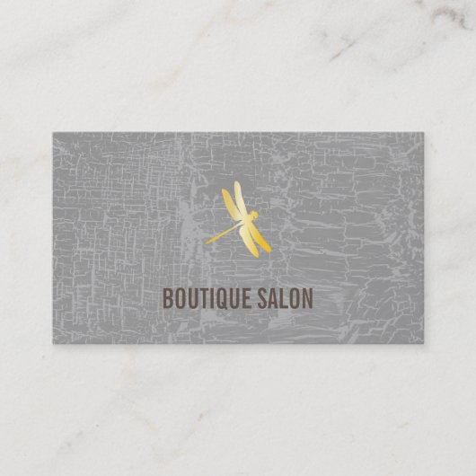 Gouden Libel / Marmergrijze Visitekaartje (Voorkant)