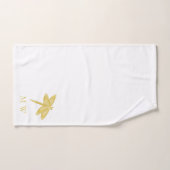 Gouden Libel Ontwerp Met Monogram Bad Handdoek (Handdoek)