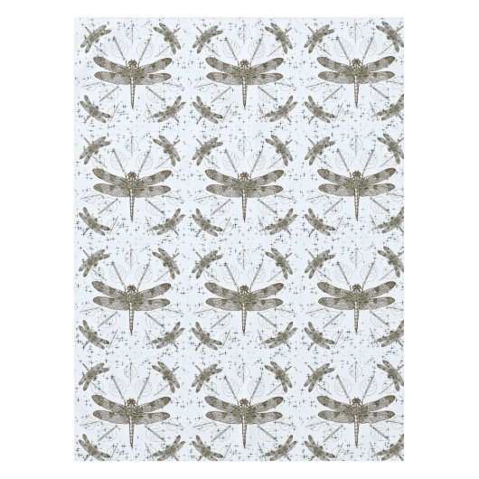 Gouden libel patroon - licht tafelkleed (Voorkant)