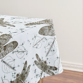 Gouden libel patroon - licht tafelkleed (Voorbeeld)