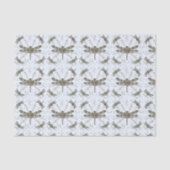 Gouden libel patroon - licht tissuepapier (Voorkant)