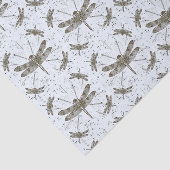 Gouden libel patroon - licht tissuepapier (Detail)