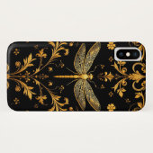 Gouden Libelle Bloemversiering Case-Mate iPhone Case (Achterkant (horizontaal))