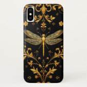 Gouden Libelle Bloemversiering Case-Mate iPhone Case (Achterkant)