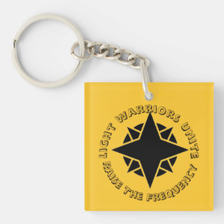 Gouden Licht Krijgers Verenigen Acryl Sleutelhange Sleutelhanger