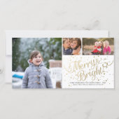 Gouden Licht Merry Helder Collage 3 Foto Kaart Wit (Voorkant)