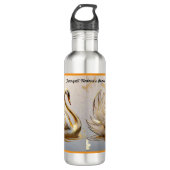 Gouden licht op het water waterfles  (Voorkant)