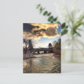 Gouden licht op Truckee River Briefkaart (Staand voorkant)