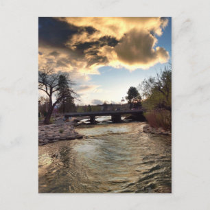 Gouden licht op Truckee River Briefkaart
