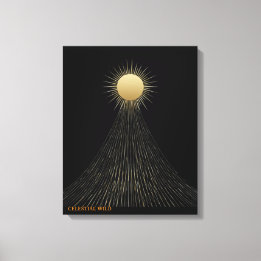 Gouden Licht Pad Hemelse Kunst Canvas Cadeau Afdruk