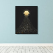 Gouden Licht Pad Hemelse Kunst Canvas Cadeau Afdruk (Insitu (Houten vloer))