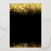 Gouden Licht Sprankelend 50ste Bruiloft Jubileum Folie Uitnodiging (Achterkant)