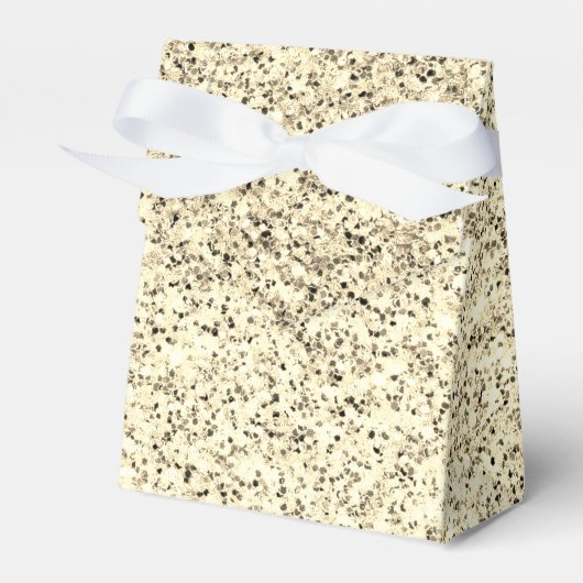 Gouden licht zachte glitter vonken bedankdoosjes (Voorkant Zijde)