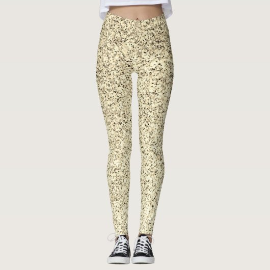 Gouden licht zachte glitter vonken leggings (Voorkant)