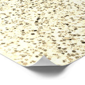 Gouden licht zachte glitter vonken poster (Hoek)