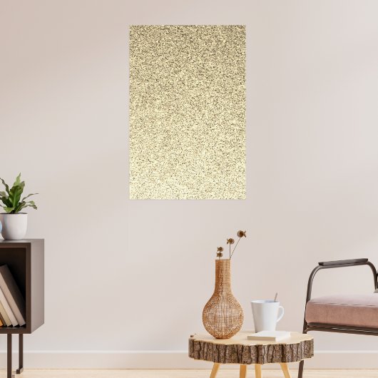 Gouden licht zachte glitter vonken poster (Woonkamer 3)