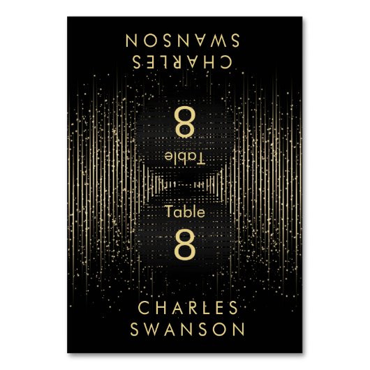 Gouden Lichte Douche | Plaats kaarten met doe-het- (Voorkant)