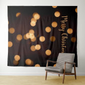 Gouden lichten bokeh Kerst foto booth achtergrond Wandkleed (In Situ (horizontaal))