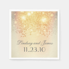  gouden lichten bruiloft servetten