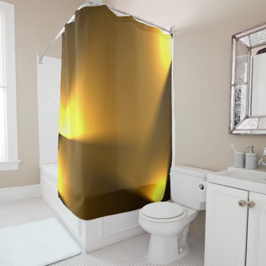Gouden Lichten Douchegordijn (In situ)