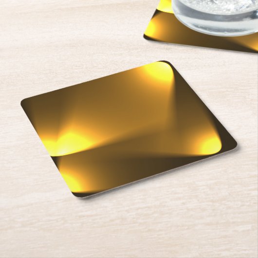Gouden Lichten Kartonnen Onderzetters (Schuin)