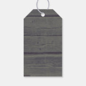 Gouden Lichten Mason Jar Rustieke Houten Bruiloft Cadeaulabel (Achterkant)