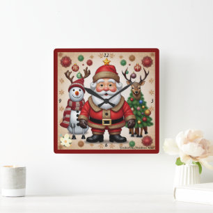 "Gouden Lichten" Vierkante Klok