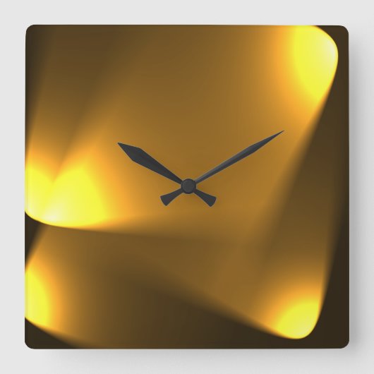 Gouden Lichten Vierkante Klok (Voorkant)