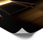 Gouden Lichtgordijn Poster (Hoek)